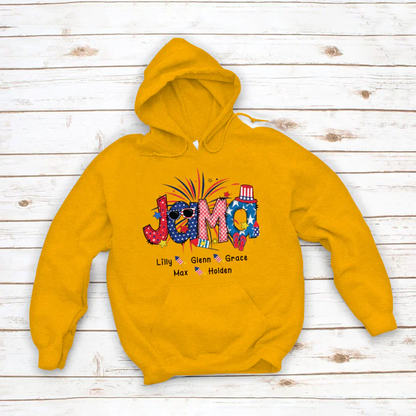 Patriotic Doodle 4th Of Jama Babi And Grandkid CTH01 Hoodie