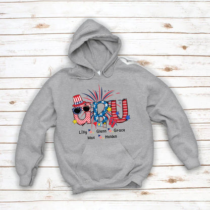 Patriotic Doodle 4th Of July Abu And Grandkid CTH01 Hoodie