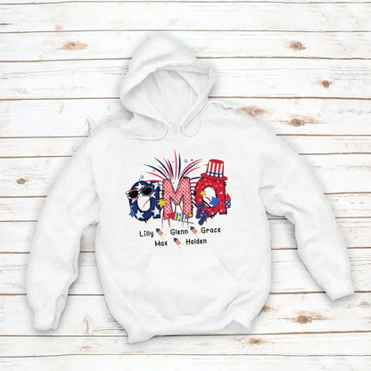 Patriotic Doodle 4th Of July Ama And Grandkid CTH01 Hoodie