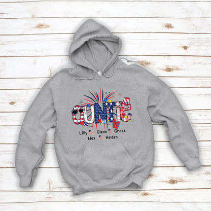 Patriotic Doodle 4th Of July Auntie And Grandkid CTH01 Hoodie