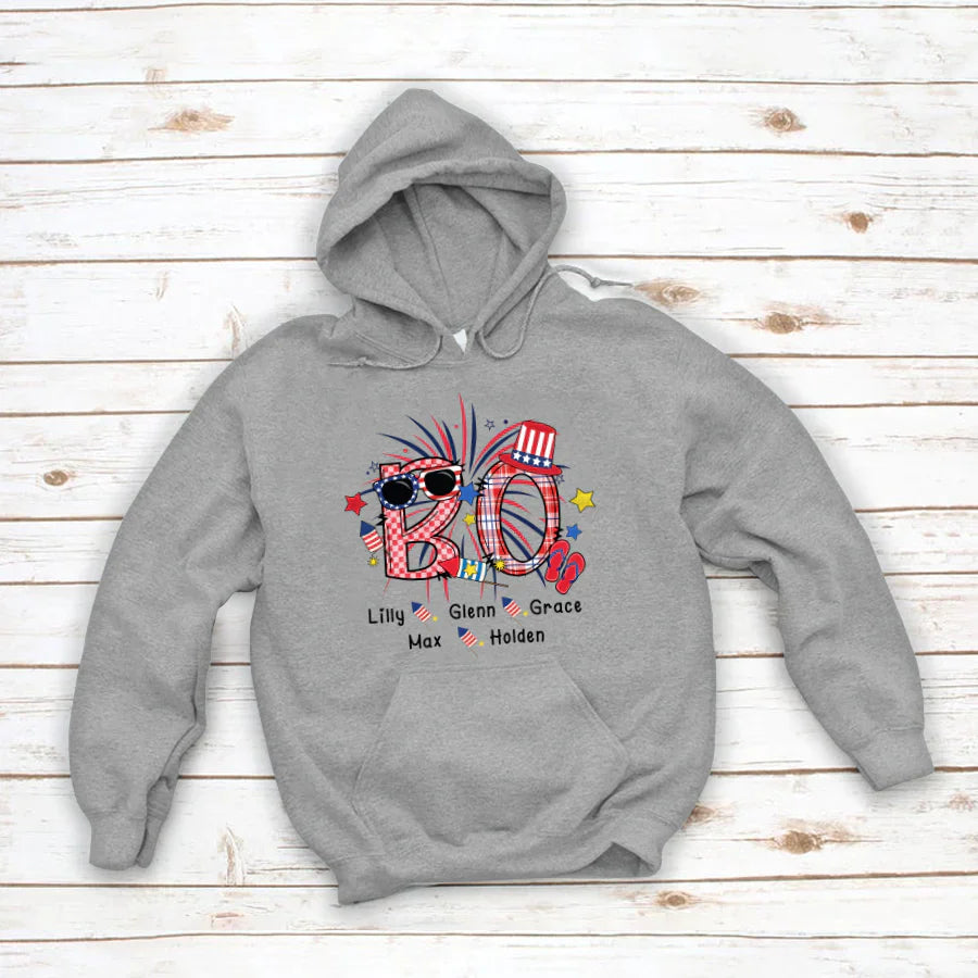Patriotic Doodle 4th Of July BO And Grandkid CTH01 Hoodie