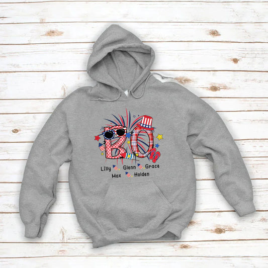 Patriotic Doodle 4th Of July BO And Grandkid CTH01 Hoodie
