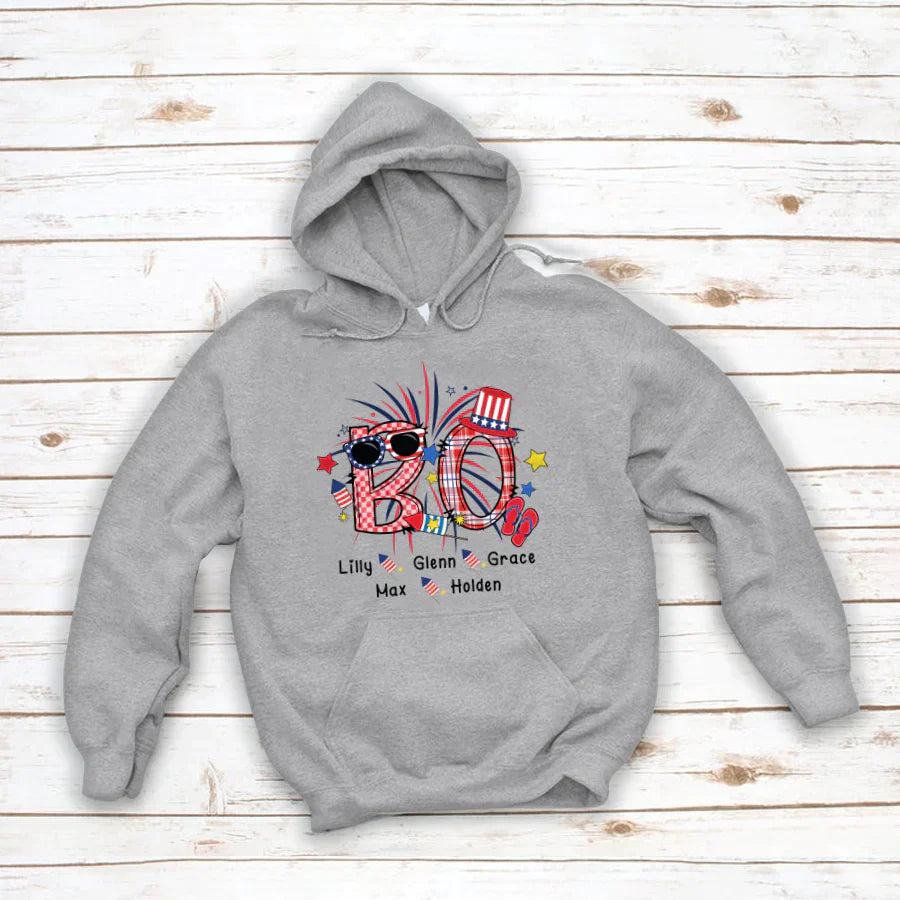 Patriotic Doodle 4th Of July BO And Grandkid CTH01 Hoodie