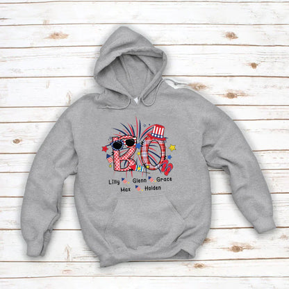Patriotic Doodle 4th Of July BO And Grandkid CTH01 Hoodie