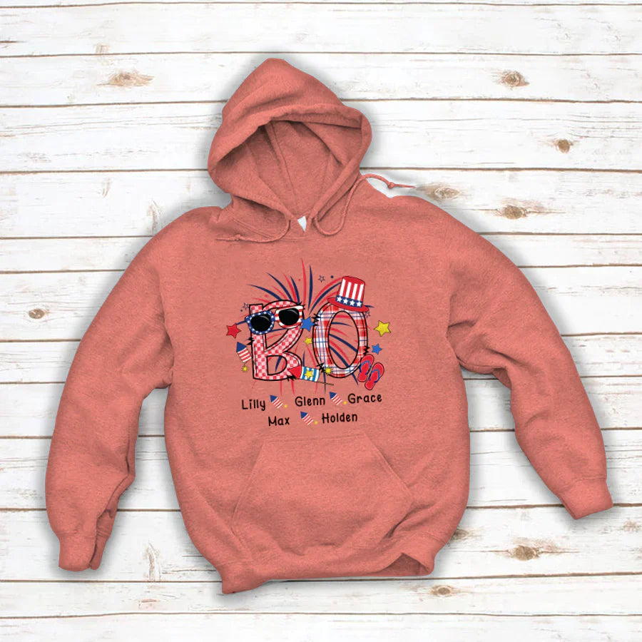 Patriotic Doodle 4th Of July BO And Grandkid CTH01 Hoodie