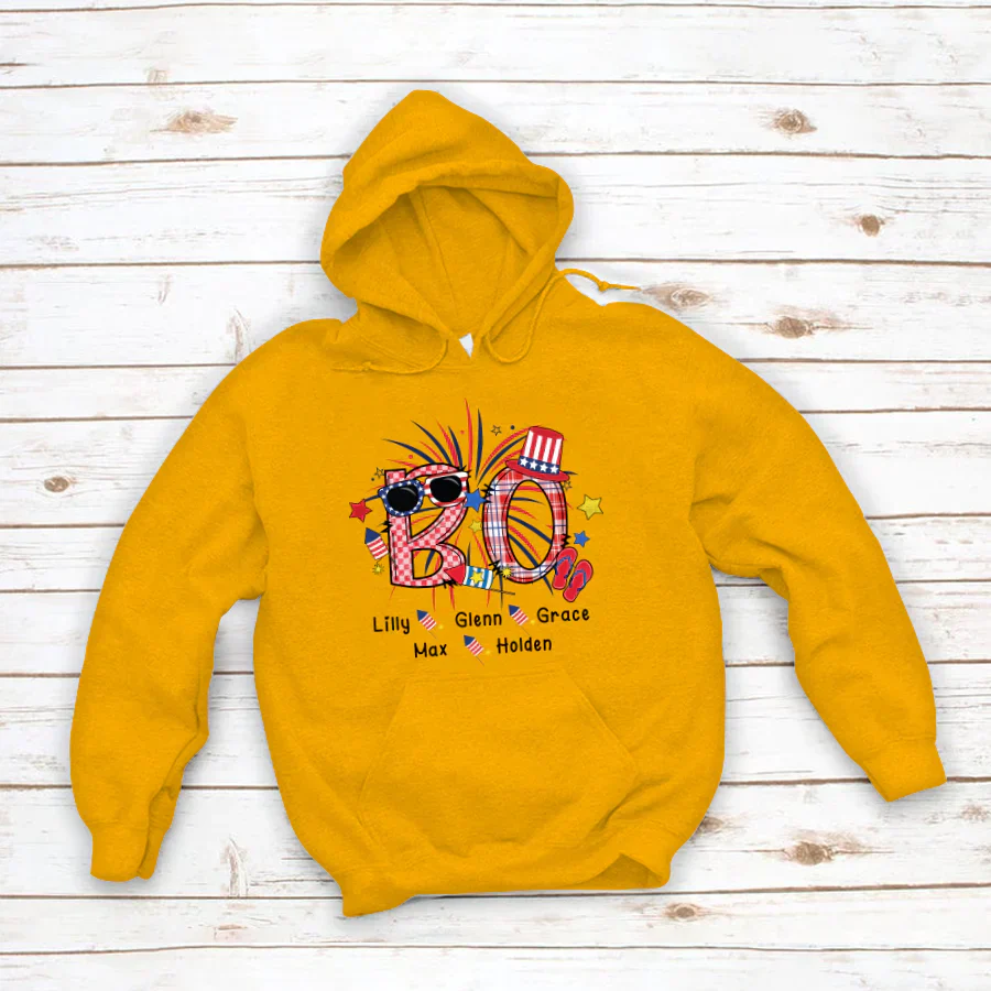 Patriotic Doodle 4th Of July BO And Grandkid CTH01 Hoodie
