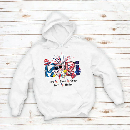 Patriotic Doodle 4th Of July Babi And Grandkid CTH01 Hoodie