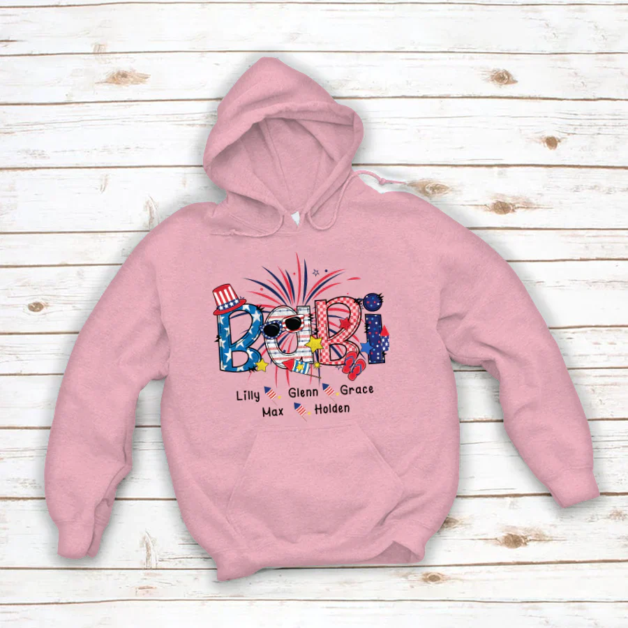 Patriotic Doodle 4th Of July Babi And Grandkid CTH01 Hoodie