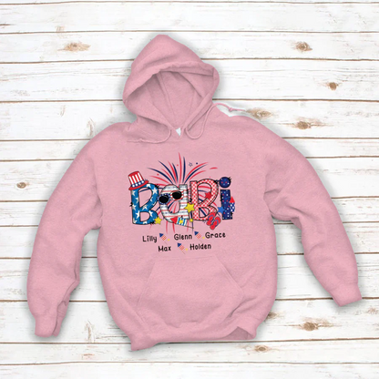 Patriotic Doodle 4th Of July Babi And Grandkid CTH01 Hoodie