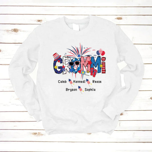 Patriotic Doodle 4th Of July GRAMMI And Grandkid CTH01 Sweatshirt