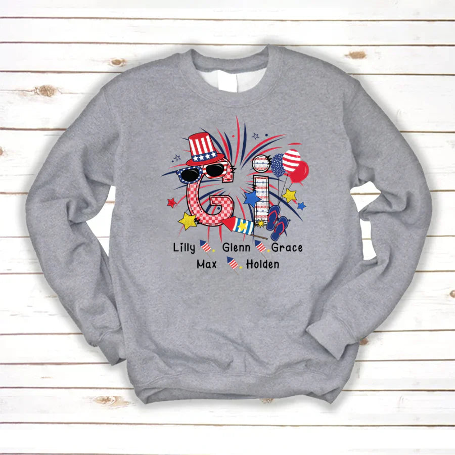 Patriotic Doodle 4th Of July Gi And Grandkid CTH01 Sweatshirt