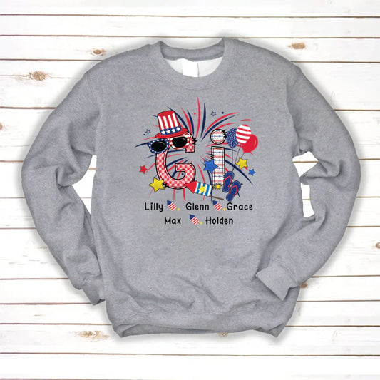 Patriotic Doodle 4th Of July Gi And Grandkid CTH01 Sweatshirt