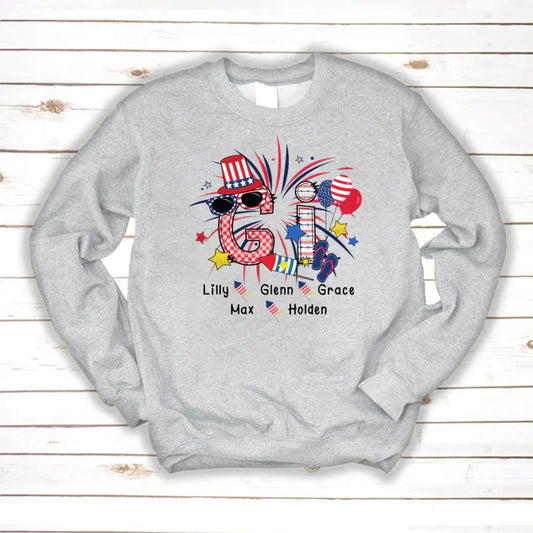 Patriotic Doodle 4th Of July Gi And Grandkid CTH01 Sweatshirt