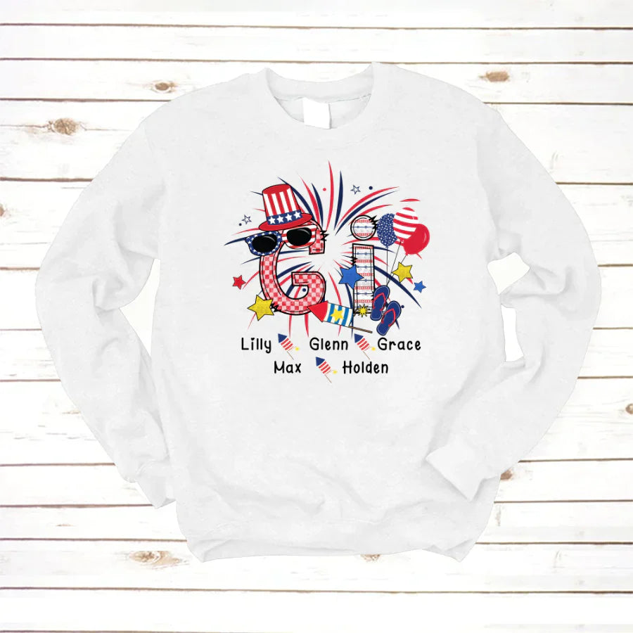 Patriotic Doodle 4th Of July Gi And Grandkid CTH01 Sweatshirt