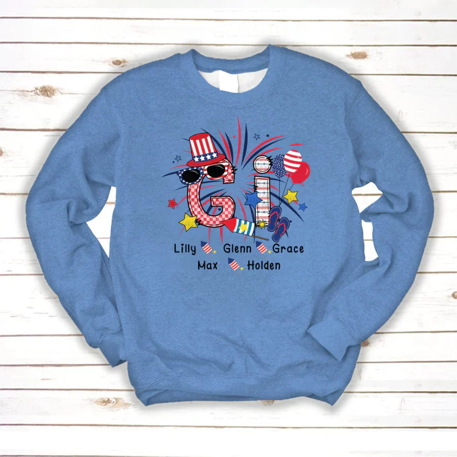 Patriotic Doodle 4th Of July Gi And Grandkid CTH01 Sweatshirt