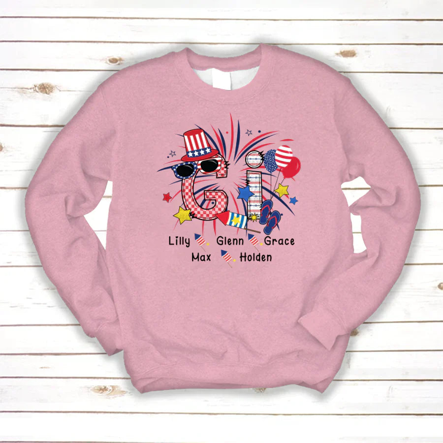 Patriotic Doodle 4th Of July Gi And Grandkid CTH01 Sweatshirt