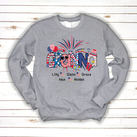 Patriotic Doodle 4th Of July Granna And Grandkid CTH01 Sweatshirt