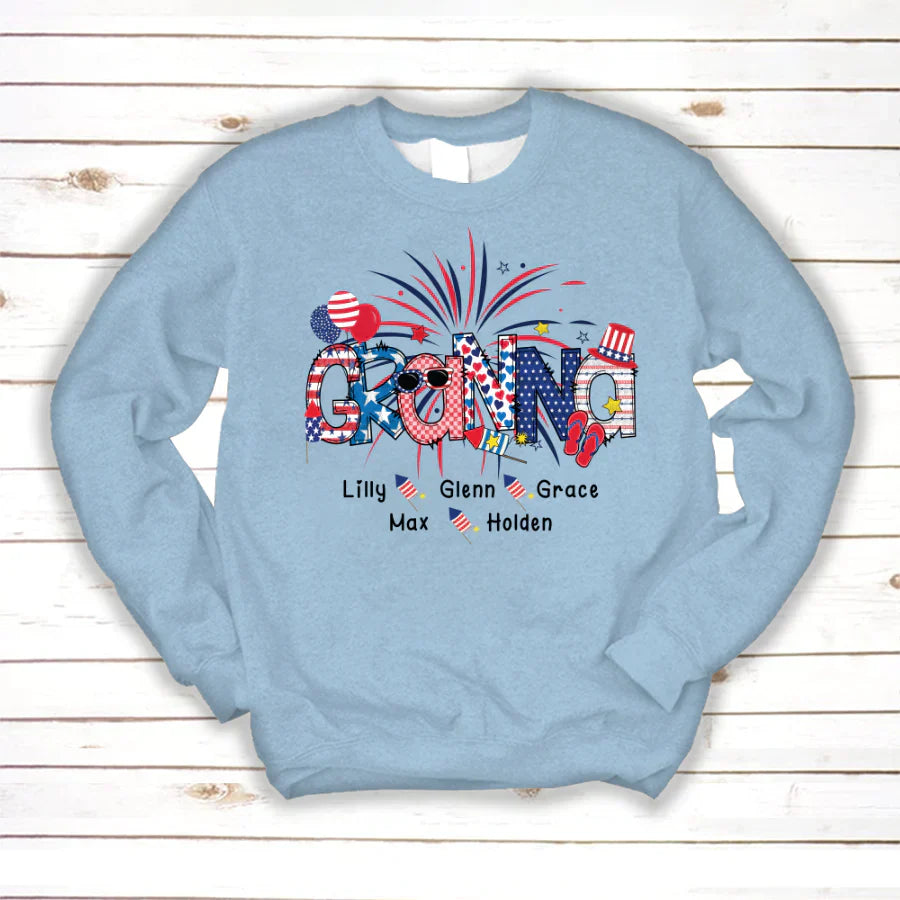 Patriotic Doodle 4th Of July Granna And Grandkid CTH01 Sweatshirt
