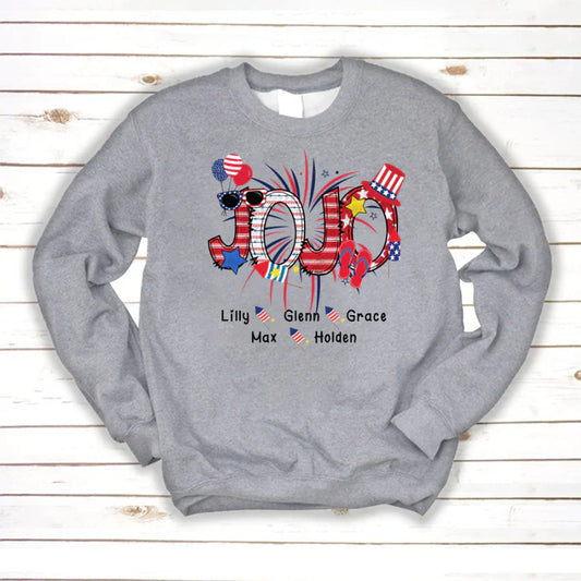 Patriotic Doodle 4th Of July JoJo And Grandkid CTH01 Sweatshirt