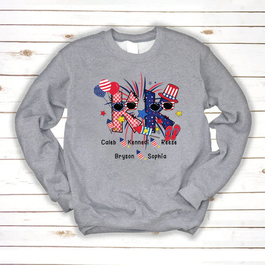 Patriotic Doodle 4th Of July KK And Grandkid CTH01 Sweatshirt