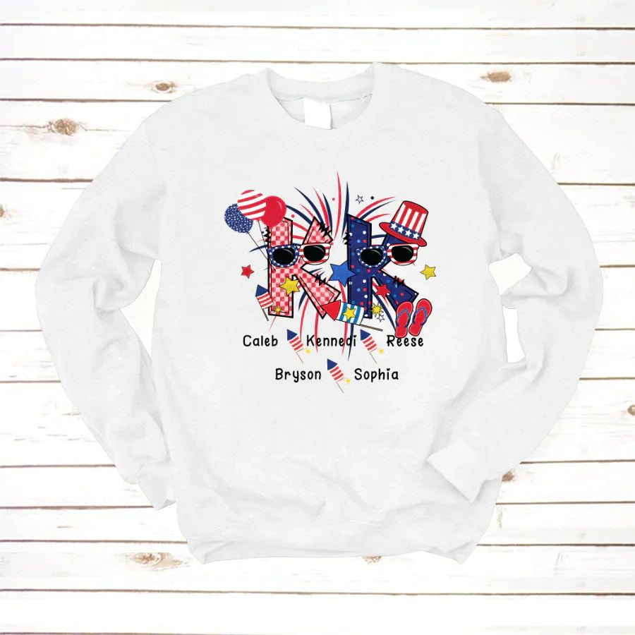 Patriotic Doodle 4th Of July KK And Grandkid CTH01 Sweatshirt
