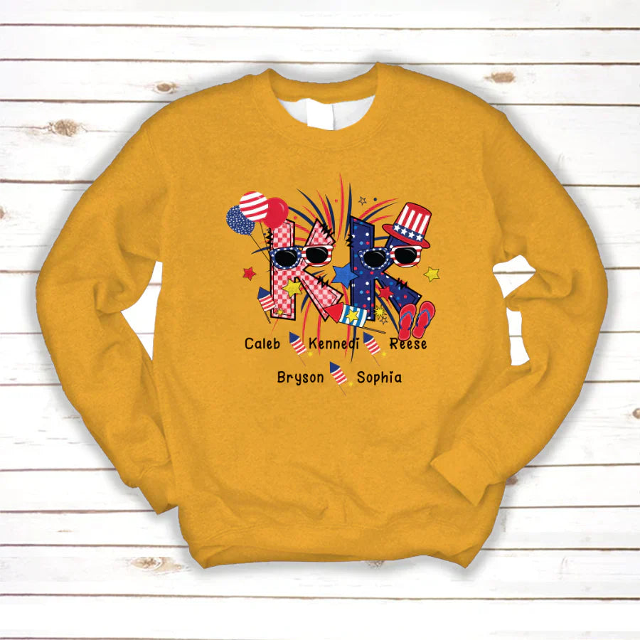Patriotic Doodle 4th Of July KK And Grandkid CTH01 Sweatshirt