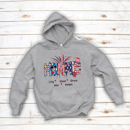 Patriotic Doodle 4th Of July Mamie And Grandkid CTH01 Hoodie