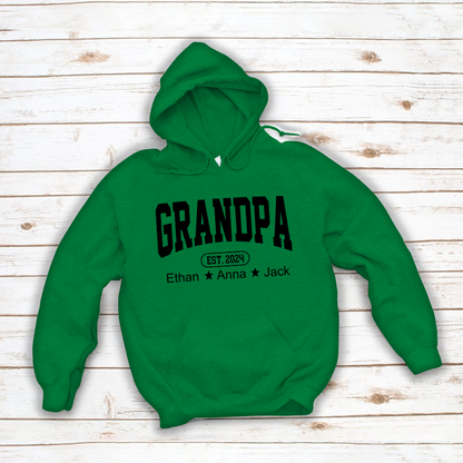 Personalized Dad Grandpa And Grandkids Father's Day Gift Shirt
