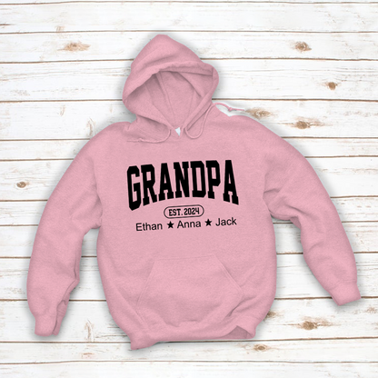 Personalized Dad Grandpa And Grandkids Father's Day Gift Shirt
