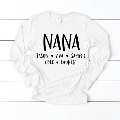 Personalized Nana Shirt, Mother's Day Gifts For Grandma
