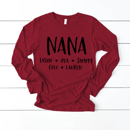 Personalized Nana Shirt, Mother's Day Gifts For Grandma