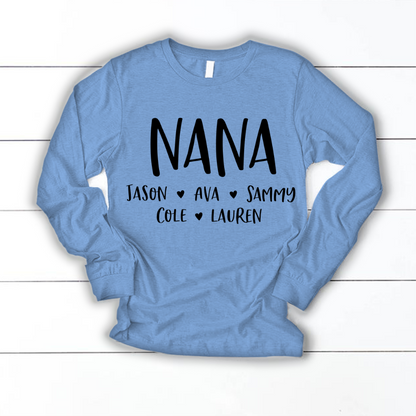 Personalized Nana Shirt, Mother's Day Gifts For Grandma