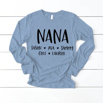 Personalized Nana Shirt, Mother's Day Gifts For Grandma