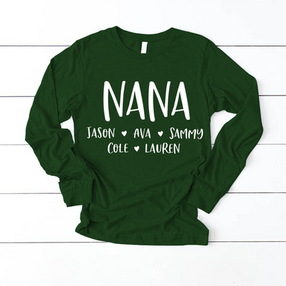 Personalized Nana Shirt, Mother's Day Gifts For Grandma