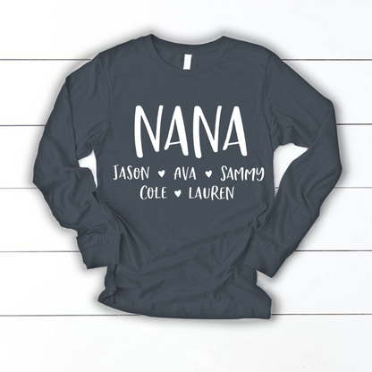Personalized Nana Shirt, Mother's Day Gifts For Grandma