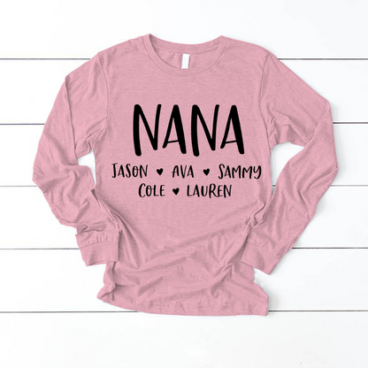 Personalized Nana Shirt, Mother's Day Gifts For Grandma