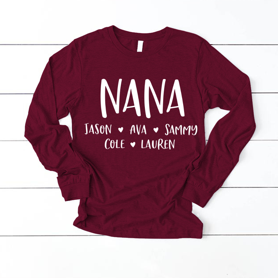 Personalized Nana Shirt, Mother's Day Gifts For Grandma