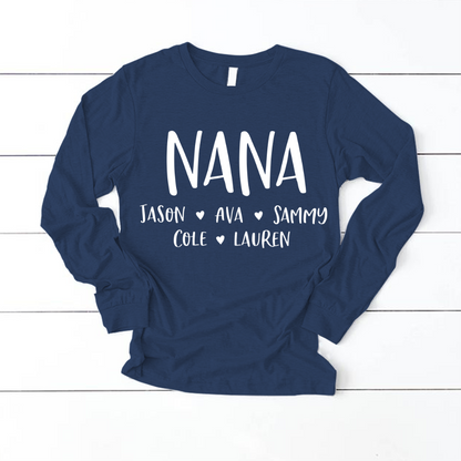 Personalized Nana Shirt, Mother's Day Gifts For Grandma