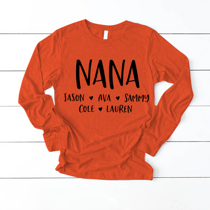 Personalized Nana Shirt, Mother's Day Gifts For Grandma