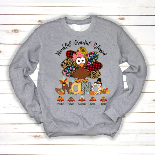 Thankful Greatful Blessed Nana Turkey 2022 Sweatshirt