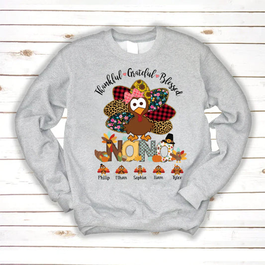 Thankful Greatful Blessed Nana Turkey 2022 Sweatshirt