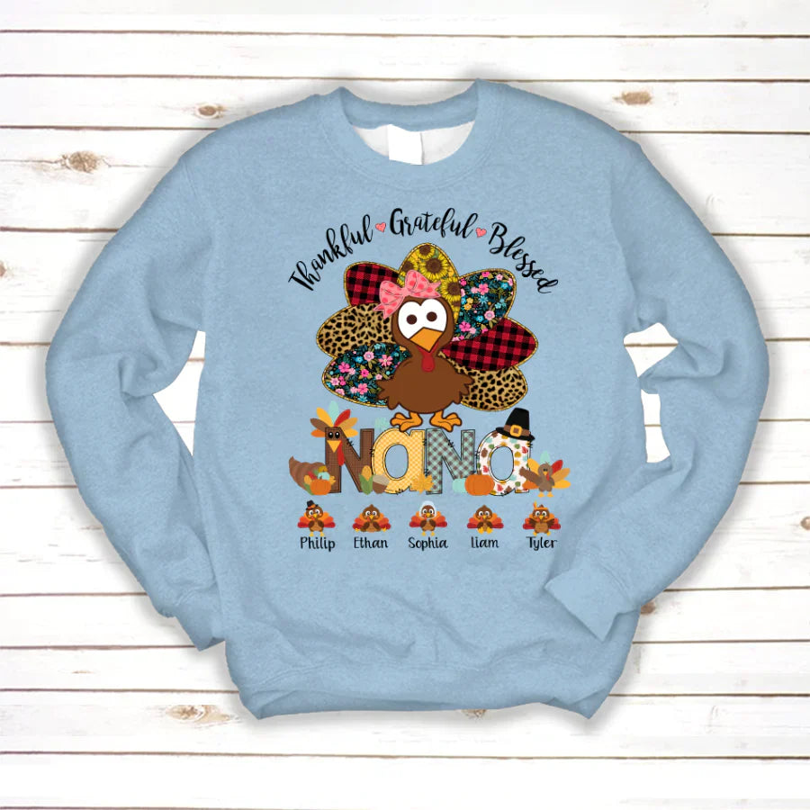 Thankful Greatful Blessed Nana Turkey 2022 Sweatshirt