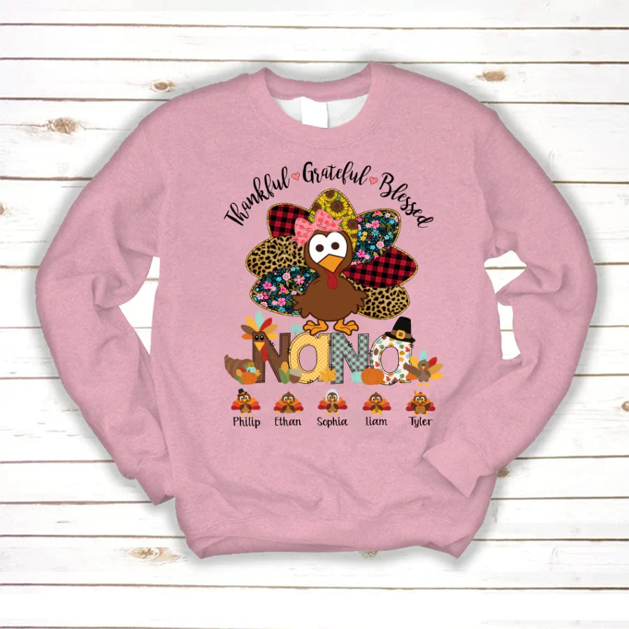 Thankful Greatful Blessed Nana Turkey 2022 Sweatshirt