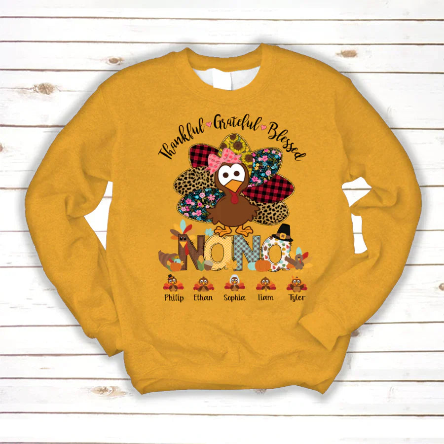 Thankful Greatful Blessed Nana Turkey 2022 Sweatshirt