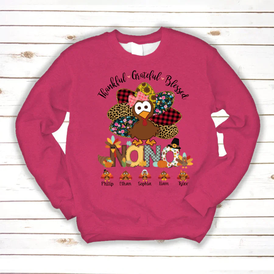 Thankful Greatful Blessed Nana Turkey 2022 Sweatshirt