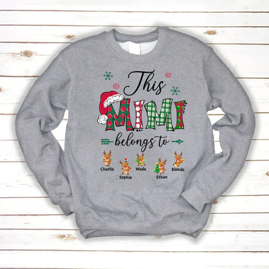 This Mimi Belongs to Christmas Reindeer Sweatshirt