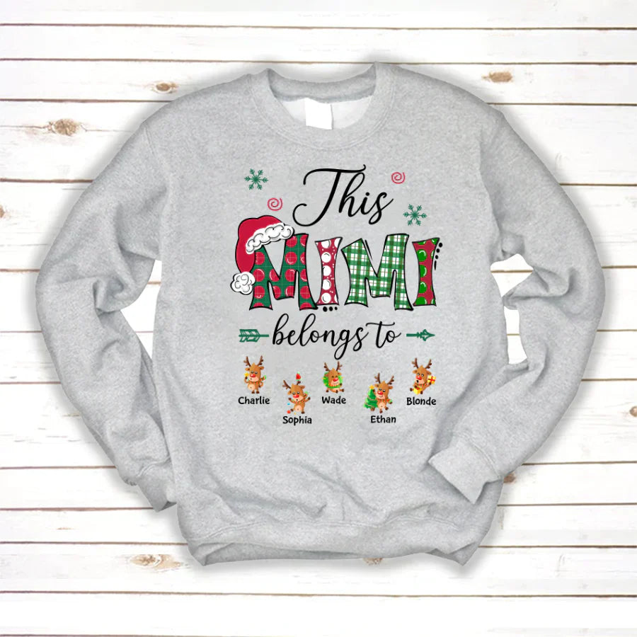 This Mimi Belongs to Christmas Reindeer Sweatshirt