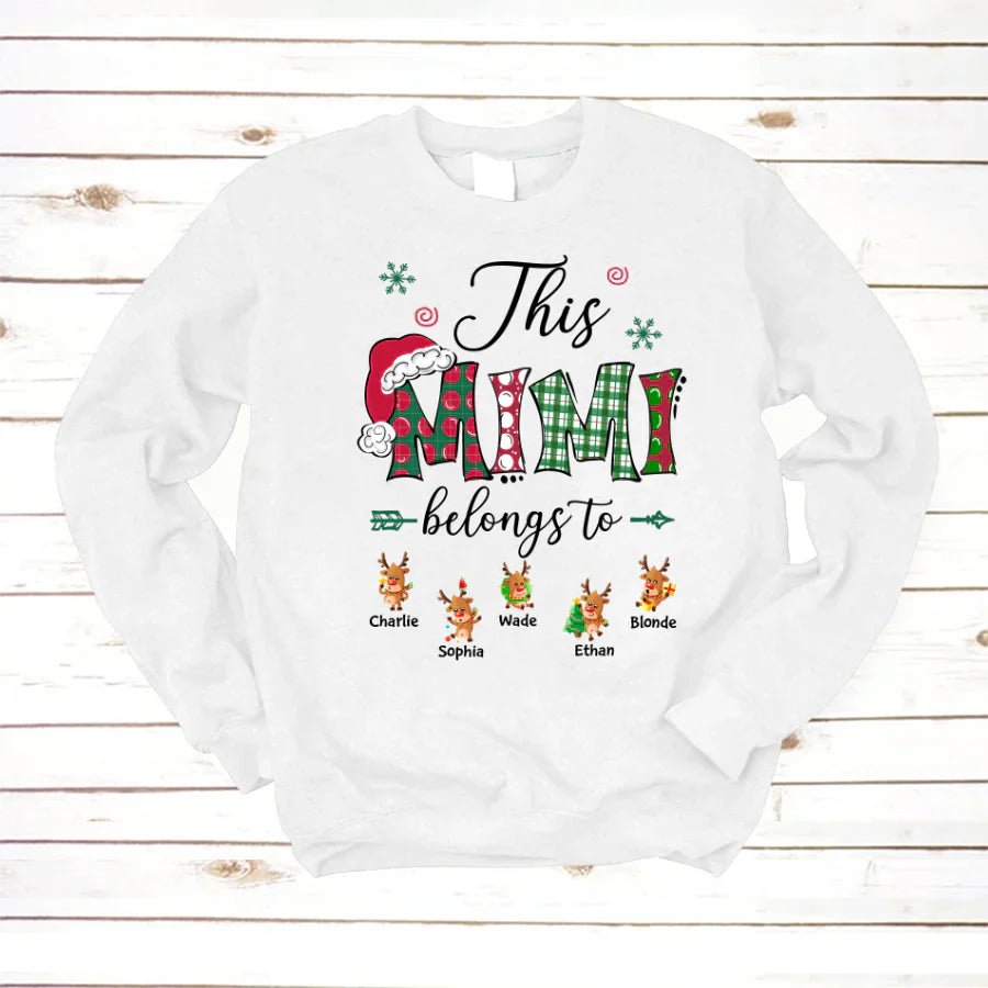 This Mimi Belongs to Christmas Reindeer Sweatshirt