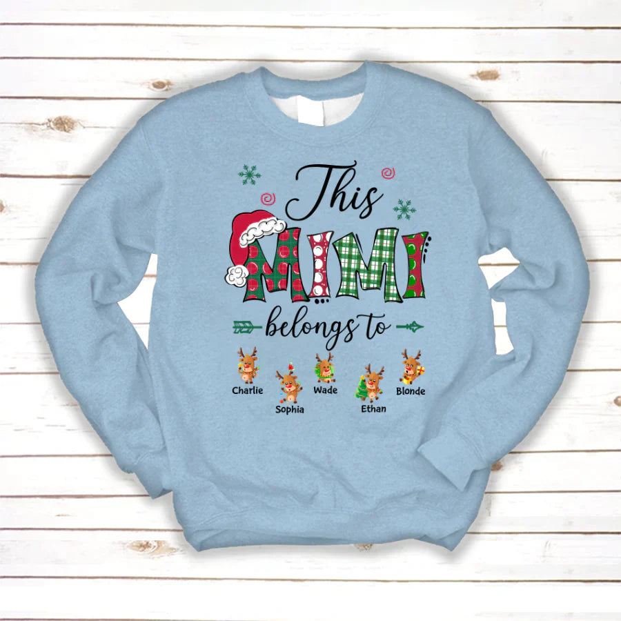 This Mimi Belongs to Christmas Reindeer Sweatshirt