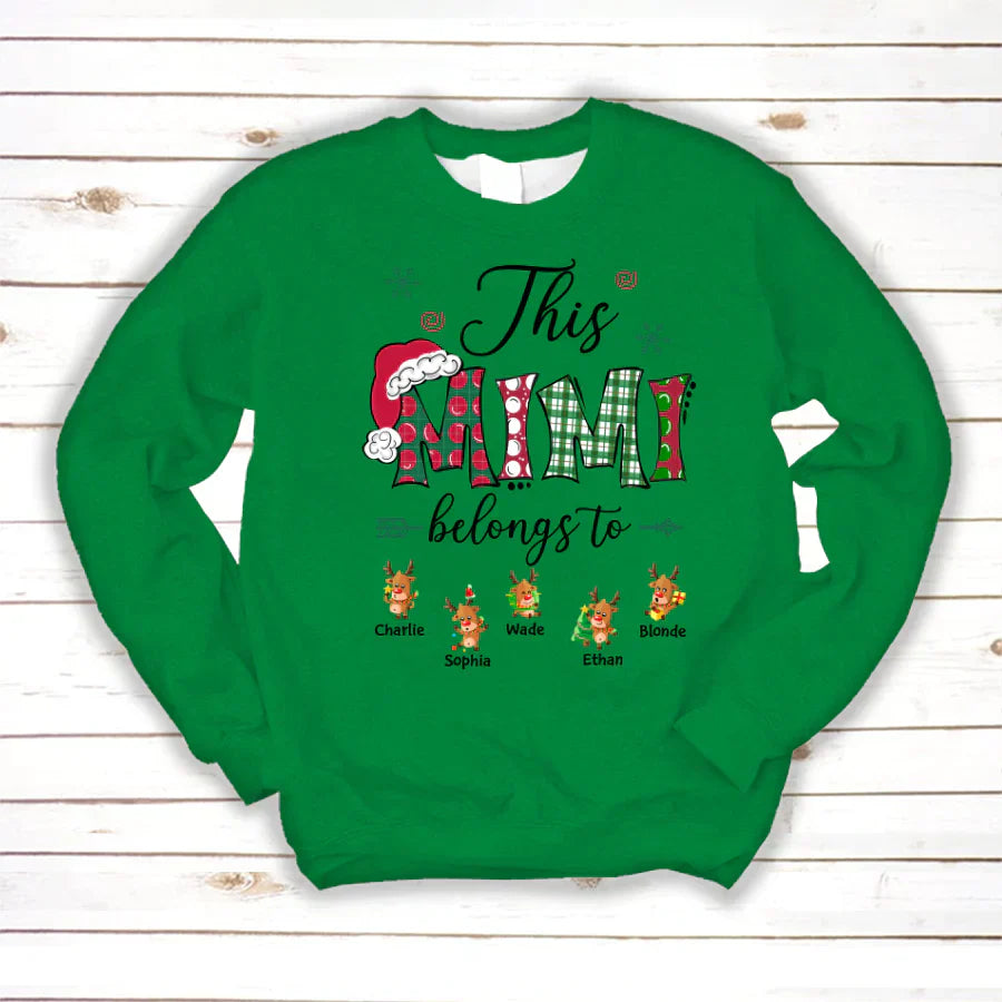 This Mimi Belongs to Christmas Reindeer Sweatshirt